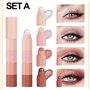 Skynest Crayon d'ombre à paupières 8 couleurs - Pearl Matte - Fine Glitter - Smooth Creamy Nude - Pour le visage et les yeux - C