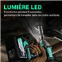 DCA Clé à Chocs Sans Fil 20V avec Batterie 4,0Ah, Moteur Brushless, Douille 1/2", Couple Élevé de 235 Ft-lbs, 4 Modes – Idéale p