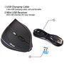 zelotes Souris sans Fil,Rechargeable,Réglage 3 DPI,6 Boutons,2.4GHz avec Nano-Récepteur,LED,Souris Ergonomique Verticale pour PC