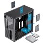 GameMax Spark Pro Gaming Cube Boîtier PC de Jeu modulaire ATX, Double Panneaux latéraux en Verre trempé, USB 3.0 – Type C | Noir