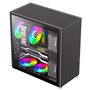 GameMax Spark Pro Gaming Cube Boîtier PC de Jeu modulaire ATX, Double Panneaux latéraux en Verre trempé, USB 3.0 – Type C | Noir