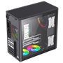 GameMax Spark Pro Gaming Cube Boîtier PC de Jeu modulaire ATX, Double Panneaux latéraux en Verre trempé, USB 3.0 – Type C | Noir
