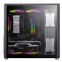 GameMax Spark Pro Gaming Cube Boîtier PC de Jeu modulaire ATX, Double Panneaux latéraux en Verre trempé, USB 3.0 – Type C | Noir