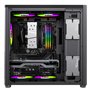 GameMax Spark Pro Gaming Cube Boîtier PC de Jeu modulaire ATX, Double Panneaux latéraux en Verre trempé, USB 3.0 – Type C | Noir