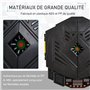 HOMCOM Cible Jeu de fléchettes électronique 27 Jeux jusqu'à 8 Joueurs LED Haut-Parleur Noir