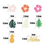 100PCS Confettis Hawaïenne Décoration Fête Aloha Tropicale Luau Confettis Aloha Fleur Feuille pour Anniversaire Mariage Déco de 