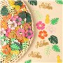 100PCS Confettis Hawaïenne Décoration Fête Aloha Tropicale Luau Confettis Aloha Fleur Feuille pour Anniversaire Mariage Déco de 