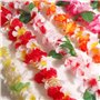 48Pcs Costume Hawaïen Déguisement Couronnes de Fleurs Femme Homme Cosplay Hula Herbe Guirlande Collier Bracelet Elastique Pince 