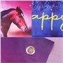 BETESSIN Décoration Anniversaire Cheval 180×110cm Toile de Fond Anniversaire Cheval Équitation et 12Pcs Ballons Anniversaire Ros