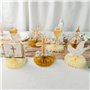 Lot de 8 Décoration Table Baptême Centres de Table Communion en Nid d'Abeille Décoration Baptême Communion Confirmation