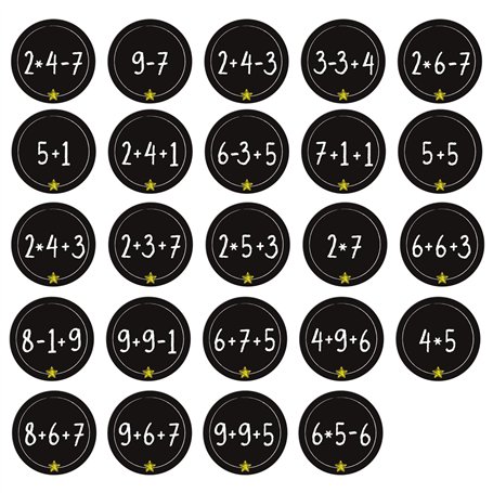 BETESSIN 48Pcs Étiquettes Autocollants de Numéro Calendrier de l'Avant Sticker Chiffres Noël Artisanat