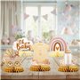 BETESSIN Lot de 6 Centres de Table en Nid d'abeille Décoration Table pour Baptême Fête de Naissance Baby Shower des Filles