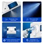 LIECTROUX YW509 Robot Laveur de Vitres, Pulvérisation d'eau dans Les 2 Sens, Robot Nettoyeur de vitres, Aspirateur Puissant, Mém