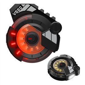 VSGO Mini lampe de poche porte-clés - Mini lampe ronde EDC Clip magnétique - Rechargeable par USB - Lampe frontale d'extérieur r