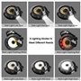VSGO Mini lampe de poche porte-clés - Mini lampe ronde EDC Clip magnétique - Rechargeable par USB - Lampe frontale d'extérieur r