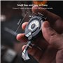 VSGO Mini lampe de poche porte-clés - Mini lampe ronde EDC Clip magnétique - Rechargeable par USB - Lampe frontale d'extérieur r