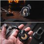 VSGO Mini lampe de poche porte-clés - Mini lampe ronde EDC Clip magnétique - Rechargeable par USB - Lampe frontale d'extérieur r