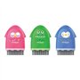 KEYROAD Taille-crayon ergonomique ROCKY-DOCKY 3 en 1 avec gomme et pinceau/1 pièce/plastique/lames en acier/crayons de couleurs/