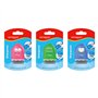 KEYROAD Taille-crayon ergonomique ROCKY-DOCKY 3 en 1 avec gomme et pinceau/1 pièce/plastique/lames en acier/crayons de couleurs/