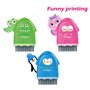 KEYROAD Taille-crayon ergonomique ROCKY-DOCKY 3 en 1 avec gomme et pinceau/1 pièce/plastique/lames en acier/crayons de couleurs/