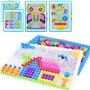 Creative Mosaique Puzzle 296pcs Bloc de Construction Magnétique Jeu de Construction Colorée Jouet Educatif DIY Assortiment de Co