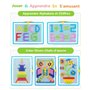 Creative Mosaique Puzzle 296pcs Bloc de Construction Magnétique Jeu de Construction Colorée Jouet Educatif DIY Assortiment de Co