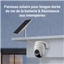 EZVIZ 2K+ Caméra Extérieure sans Fil avec Mode AOV, Caméra à Batterie PT avec Détection de Personnes et de Véhicules, Vision Noc