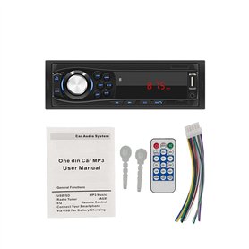 WEPARTICULAR autoradio Bluetooth Mains Libres 1 DIN autoradio Lecteur MP3 Audio numérique Interface ISO FM/USB/SD/AUX-in