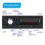 WEPARTICULAR autoradio Bluetooth Mains Libres 1 DIN autoradio Lecteur MP3 Audio numérique Interface ISO FM/USB/SD/AUX-in