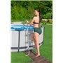 Tapis de sol effet bois pour piscine et spa, 12 pièces, 50 x 50 cm, 3m² de surface couverte