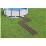 Tapis de sol effet bois pour piscine et spa, 12 pièces, 50 x 50 cm, 3m² de surface couverte
