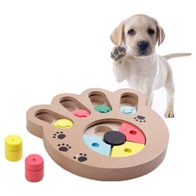 YJZQ Jouet Chien Intelligence Éducatif Interactif - Jeu de Dissimulation et Distributeur de Croquettes pour Chien et Chat