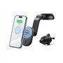 UGREEN 2 en 1 Support Téléphone Voiture Induction Qi 15W Compatible avec MagSafe iPhone 16 Plus Pro Max 15 14 13 12 Mini Chargeu