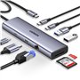 UGREEN Revodok 109 Hub USB C HDMI 4K 60Hz Ethernet Gigabit PD 100W Lecteur de Carte SD TF Multi Data Ports 2A2C 9 en 1 Docking S