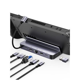 UGREEN Docking Station Compatible avec Steam Deck ROG Ally 2023 6 en 1 Dock USB C HDMI 4K 60Hz PD 100W Charge Rapide Multi Data