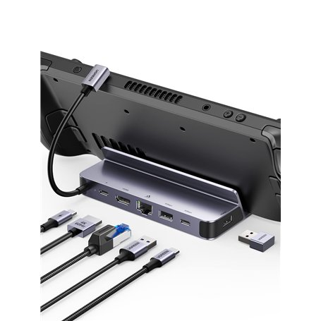 UGREEN Docking Station Compatible avec Steam Deck ROG Ally 2023 6 en 1 Dock USB C HDMI 4K 60Hz PD 100W Charge Rapide Multi Data