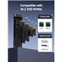 UGREEN Boîtier SSD M2 NVMe PCIe 10 Gbps USB 3.2 Gen 2 Adaptateur Disque Dur Externe Aluminium pour M.2 2230 2242 2260 2280, Câbl