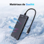 UGREEN 10Gbps Hub USB C vers 4 USB C 3.2 Gen2 Adaptateur Multiport Câble 30CM Compatible avec iPhone 16 15 Série MacBook iPad Pr