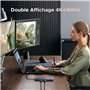 UGREEN Revodok Pro 2102 10Gbps Hub USB C Double HDMI 4K 60Hz Extension 2 Écrans 10 en 1 Docking Station Accueil Adaptateur RJ45 