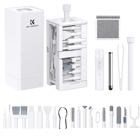 K&F Concept Kit Nettoyage Kit Nettoyage Clavier 32 en 1 Kit Nettoyage PC