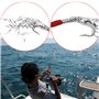 Create idea 10 Pièces d'argent Tinsel Maquereau Plumes Hameçons pour Morue Lieu Jaune Et Pêche en Mer avec Leurres Appâts Access