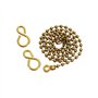 The Lord of the Tools Lot de 4 chaînes de lavabo en forme de boule en laiton pour baignoire, baignoire, bouchon de lavabo, en fo