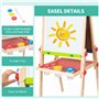 Hape Chevalet Tout-en-un en Bois, Chevalet Récompensé avec Deux Faces, Ajustable en Hauteur avec Rouleau de Papier, Tableau Noir