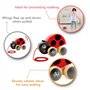 Hape Coccinelle Jouet en Bois Enfant 18 Mois - Jouet à Tirer et Pousser - Motricité, Imagination & Dextérité de l'enfant - Jouet