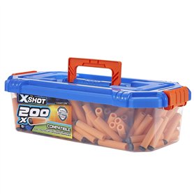 ZURU - XSHOT - Excel - RECHARGES - Valisette 200 Flèches en mousses - Compatibles avec Les Autres Marques - 36181