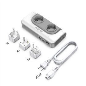BESTEK 200W Transformateur de Voltage Voyage 110V à 220V avec Adaptateur AUS UK EU USA
