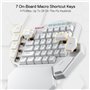 Redragon K585 DITI Clavier de jeu mécanique RVB à une main, clavier de jeu professionnel de type C avec 7 touches macro intégrée