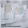 Redragon K585 DITI Clavier de jeu mécanique RVB à une main, clavier de jeu professionnel de type C avec 7 touches macro intégrée