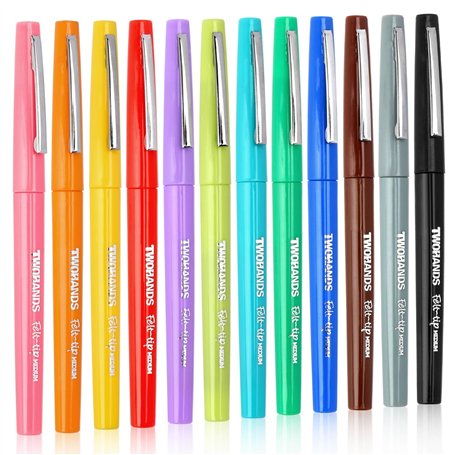 TWOHANDS 12 Stylos feutres