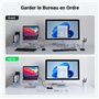 UGREEN Switch USB 3.0 Commutateur KVM Ports pour 2 PC Entrées 4 Sorties pour Clavier Souris Disque Dur Externe Imprimante Scanne